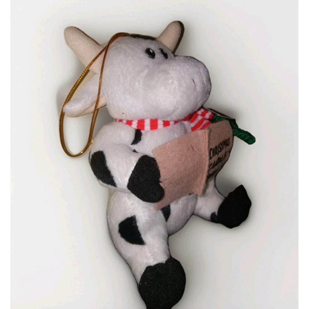 Kurt Adler Carolin Critters Cow Plush Ornament 6